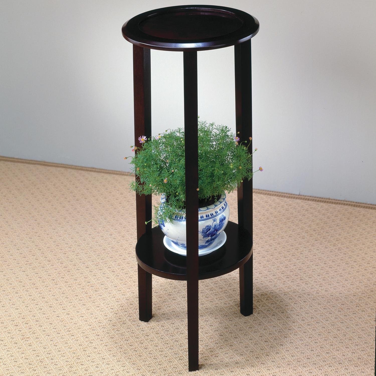 Coaster Accent Stands Round Plant Stand Table with Bottom Shelf Value